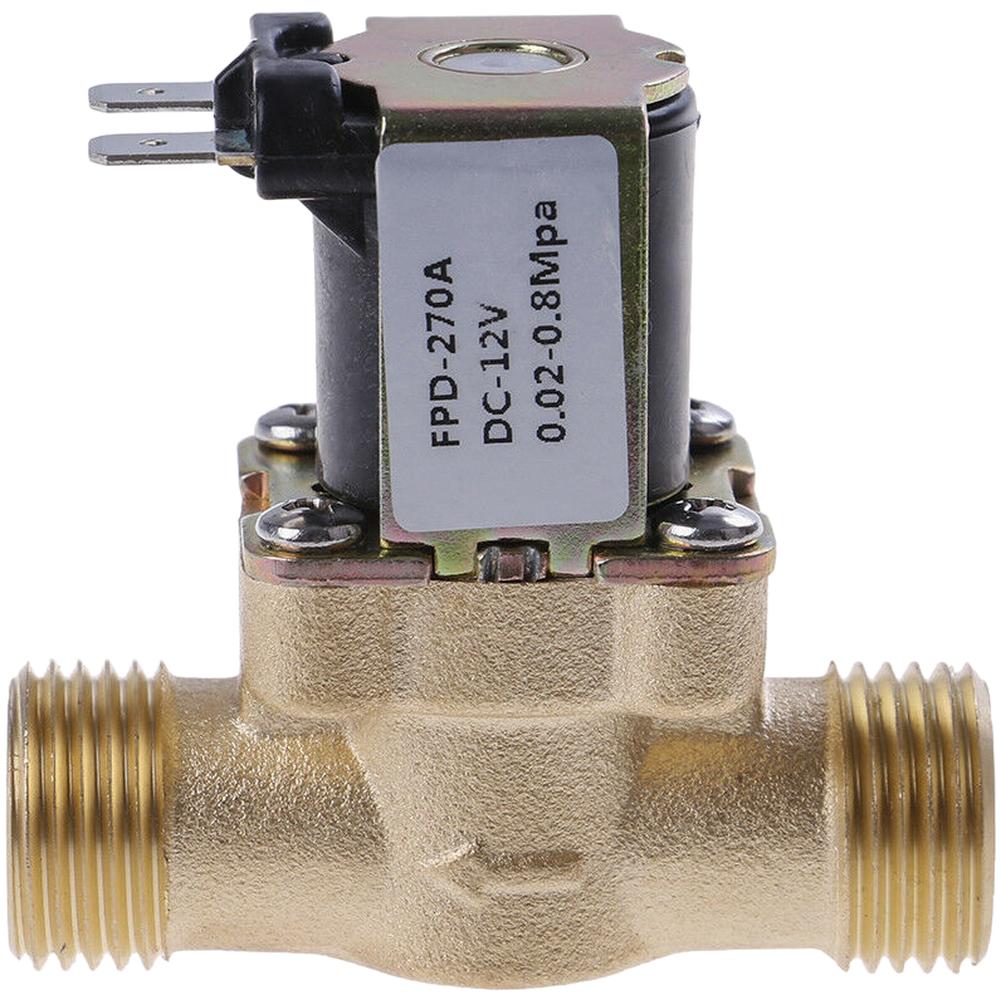 

DC12V DC24V Brass Solenoid Valve 4 Way Water Inlet Valve for Solar Water Heater and Related Water Systems with Compact Size