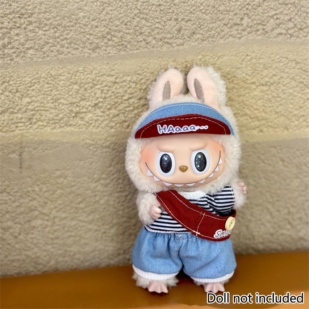 For 17cm Labubu Doll Clothes Fashion Clothes Hoodies Dresses Doll Clothes Color Match Shirts Dolls Accessories Cute Decoration Little Clothes