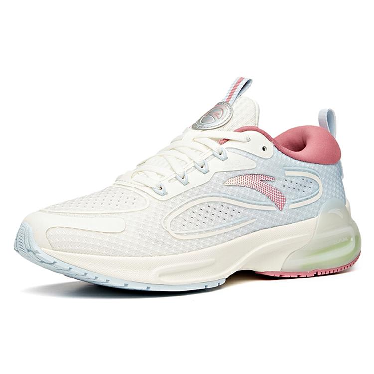 New ANTA Tron 1.0 Running Shoes Women's Low Top Ivory White/Light Azure 122115586-4