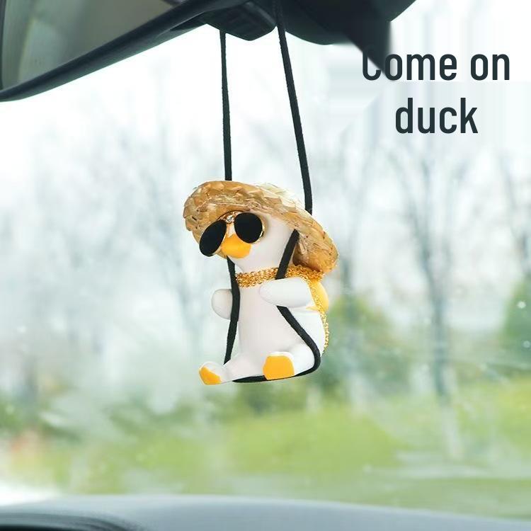 Car-mounted Yellow Duck Swing Pendant for Interior Decoration
