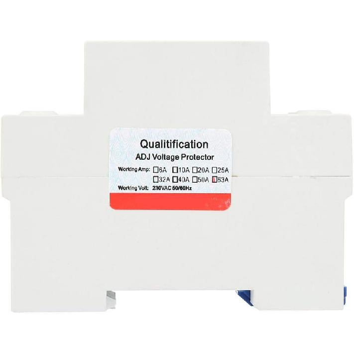 Fafeicy Intelligent Single Phase Adjustable Over Voltage Under Voltage Current Protector, Current Protective Device Overvoltage Protection 230VAC 50