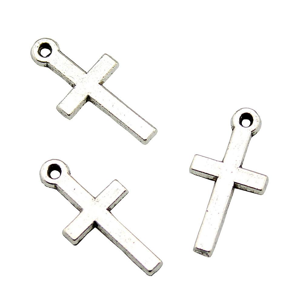 Pingentes de Cruz Clássica em Liga de Metal Multicor Para Joias Cristãs Minimalistas