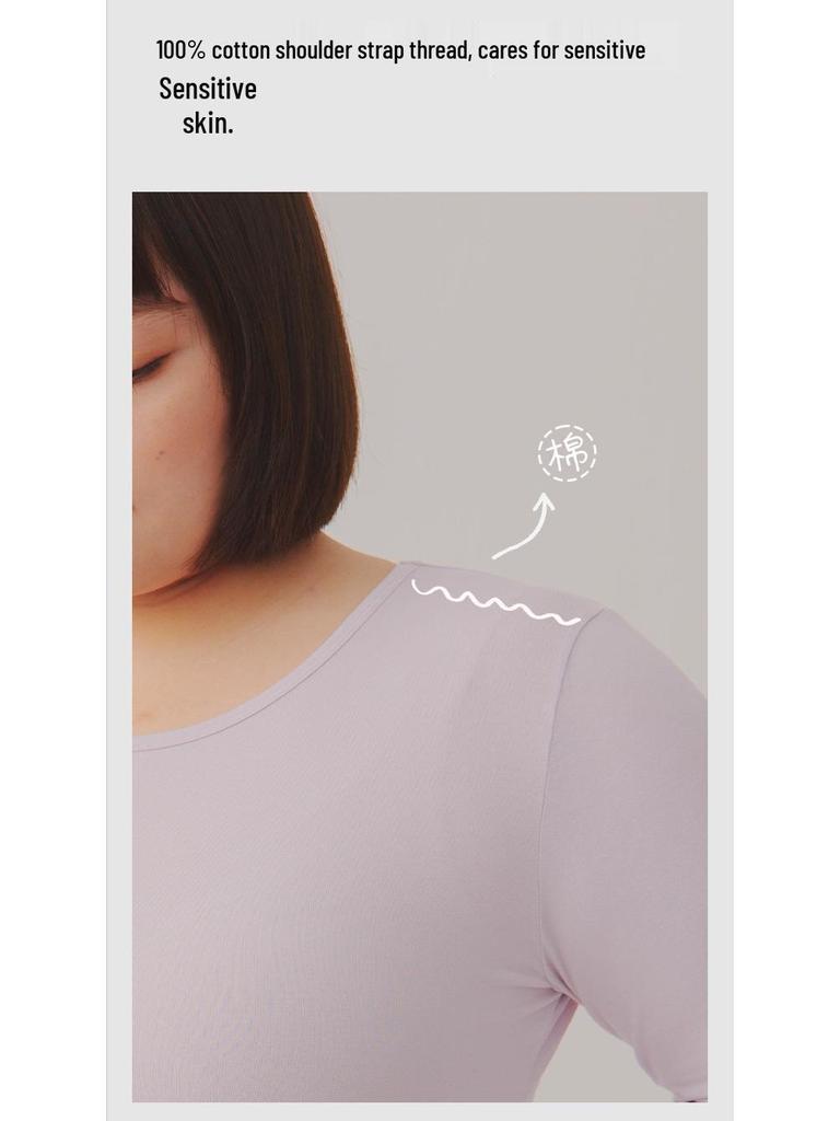 Women's Pure Cotton Round Neck Warm Inner Wear for Autumn/Winter