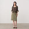 GREEN BELT Women's Loose V-Neck 3/4 Sleeve T-Shirt