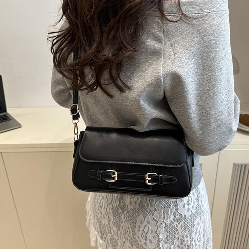 Yogodlns  New Fashion PU Leather Shoulder Bags for Women Simple Chain Handbags Crossbody Messenger Small Square Bags Casual Underarm Bag