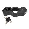 Motorcycle Lock Handlebar Grip Aluminum Protective Horn Lock for Braking SecurityBlack
