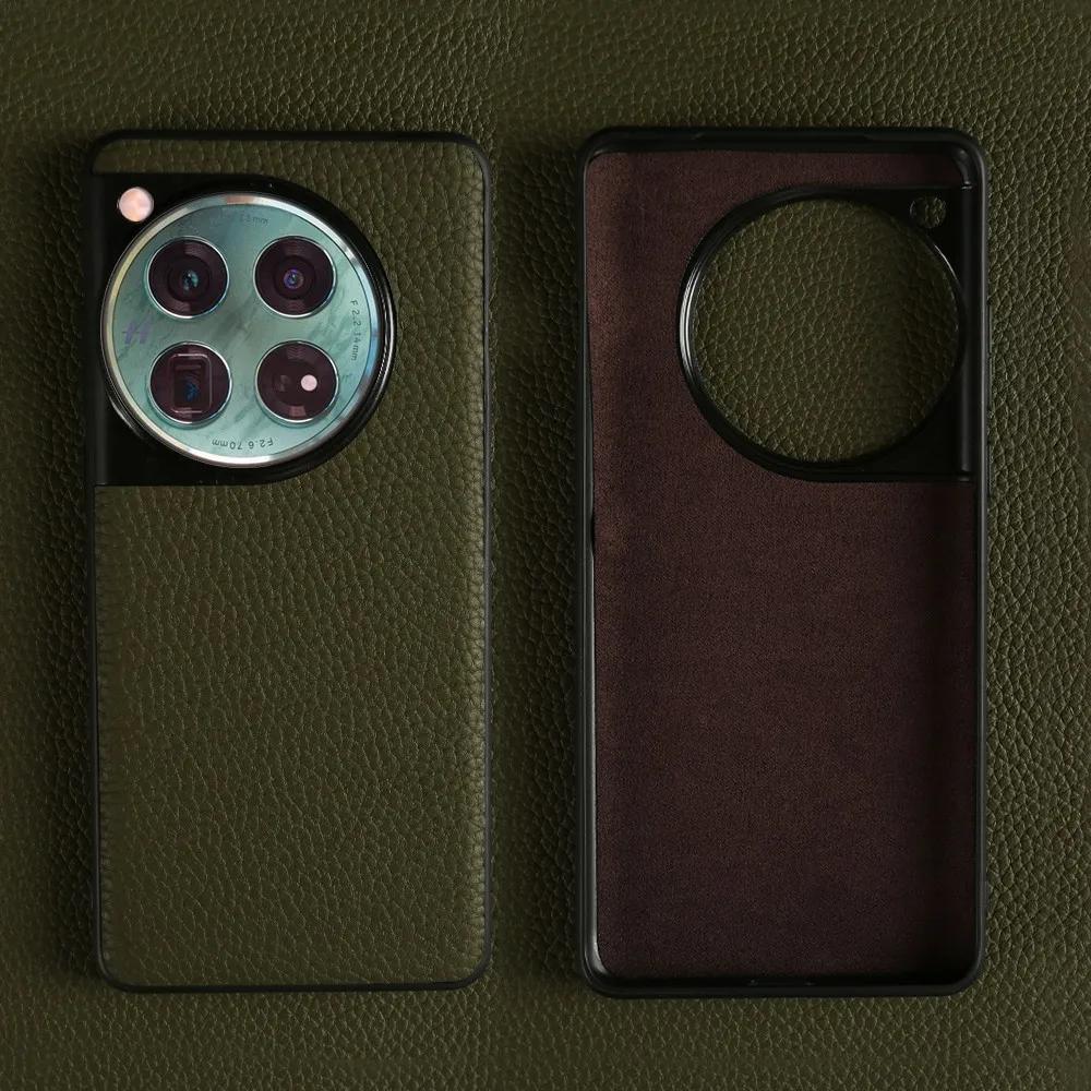Premium Genuine Leather Phone Case For Oneplus 12 11 11R 10Pro 12 10R 10T Ace Nord N100 Cover Handmade Back Shell Coque