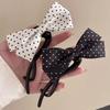 Elegant Dot Bow Hair Clips for Girls Satin Twist Hairpins Hairgrip Korea Back of Headwear Barrettes Women Hair Accessories