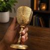 Handcrafted Brass Goblet – Ornate Medieval Chalice, Vintage Wine Cup, Renaissance Decor