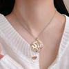 Nine Tailed Fox Enamel Pendant Necklace Colorful Hand-Painted Chinese Mythology Jewelry for Women Thanksgiving Gift