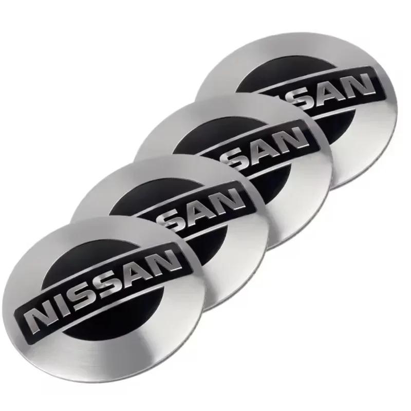 Nissan 4 Stück 56MM Auto Radnaben-Mittelkappen Aufkleber Für Nissan Nismo TiidaT Teana GTR 350Z 370Z 240SX Juke Note Versa