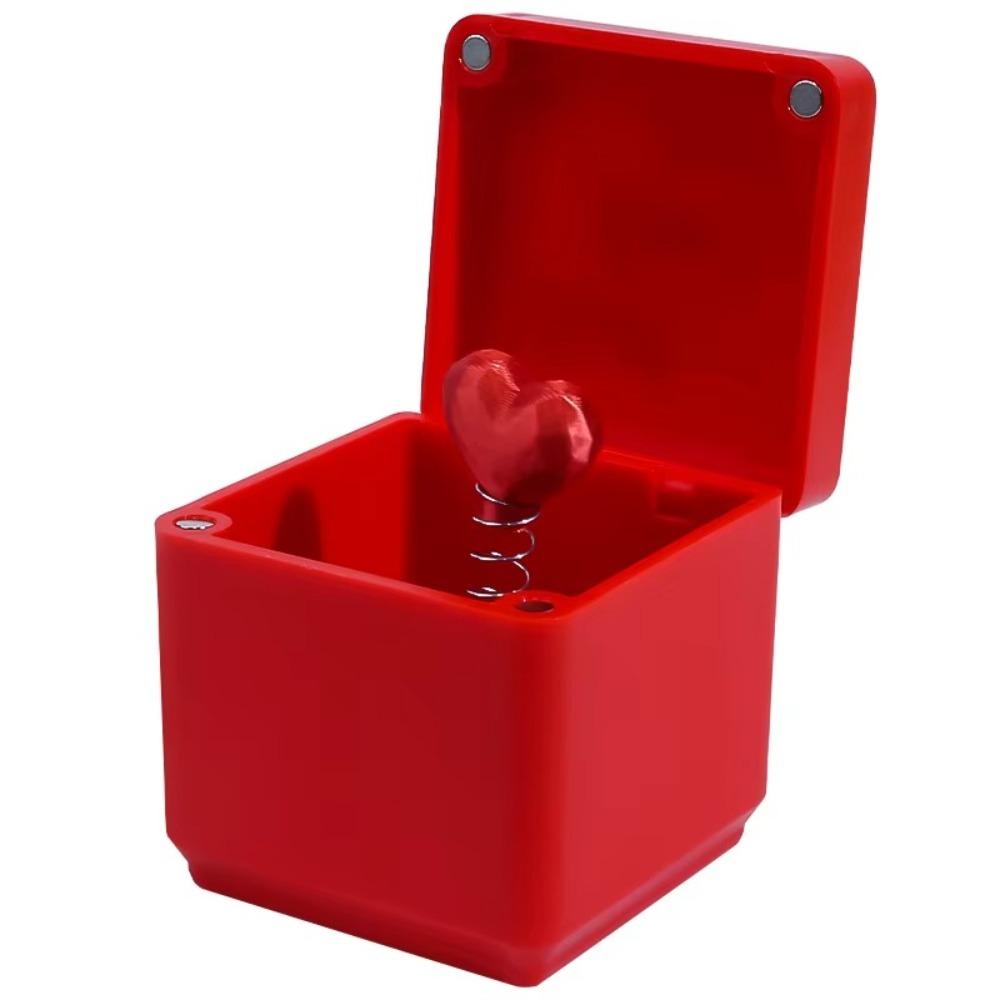 Creative 3D Printed Annoying Gift Box Pop-Up Novelty Prank Storage Box Red Heart Shape Funny Surprise Gift Box Valentine's Day