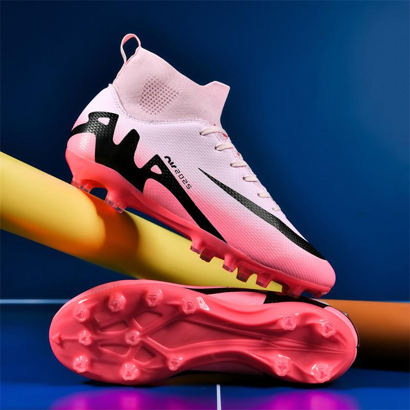 New high-top football shoes for boys and girls AG long nails TF broken nails artificial grass competition training shoes
