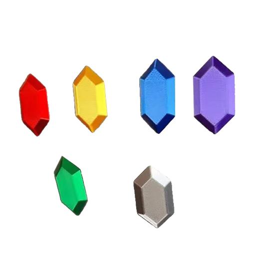 

6 Pcs 3D Printed Fridge Magnets Game Theme Gemstone Shaped Refrigerator Magnets for Whiteboard Kitchen Office Locker