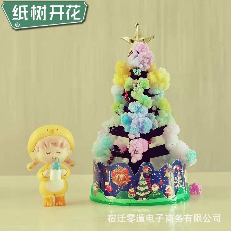 Funny Magic Growing Tree Paper Crystal Tree Desktop Cherry flower Toys for Christmas Perfect gift for kid and adult
