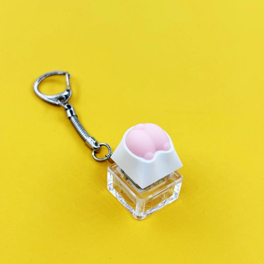 Keyboard Key Toy Party Stress Relief DIY Fidget Button Keycap Fidget Keychain Keyboard Keychain Toys Finger Keyboard