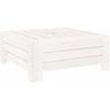 Base Cover for Parasol - VIDAXL - Solid Pine Wood - White - 63.5x63.5x26 Cm - Decorative