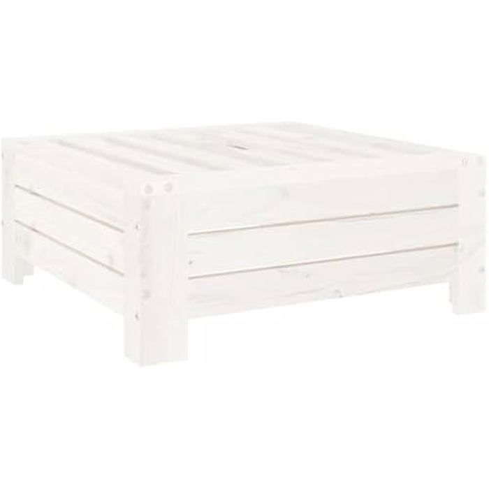Base Cover for Parasol - VIDAXL - Solid Pine Wood - White - 63.5x63.5x26 Cm - Decorative