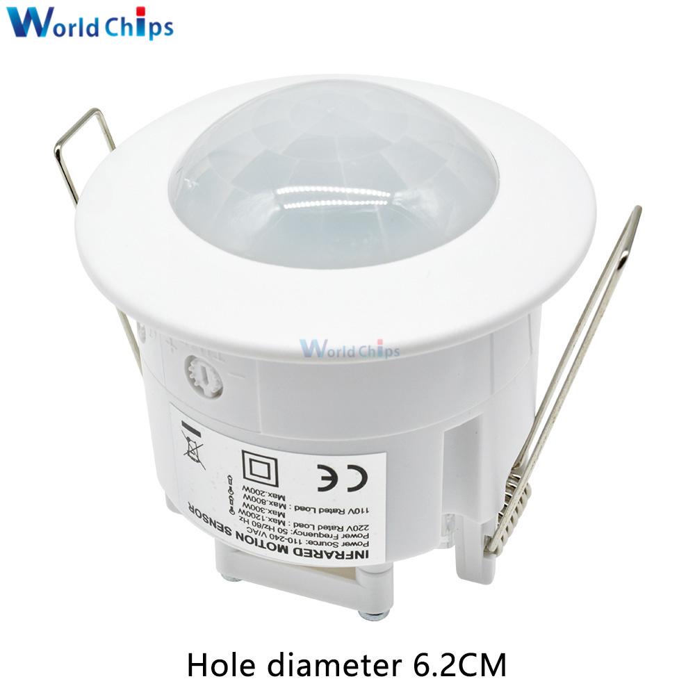 110V 220V Ceiling PIR Infrared Body Motion Sensor Detector Lamp Light Switch Lampholder For LED Lamp Bulb Automatic ON / OFF