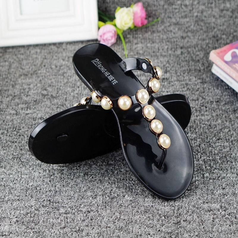 Pearl Flat Women Beach Flipflops Slippers Summer Antiskid Cozy Sandals Shoes