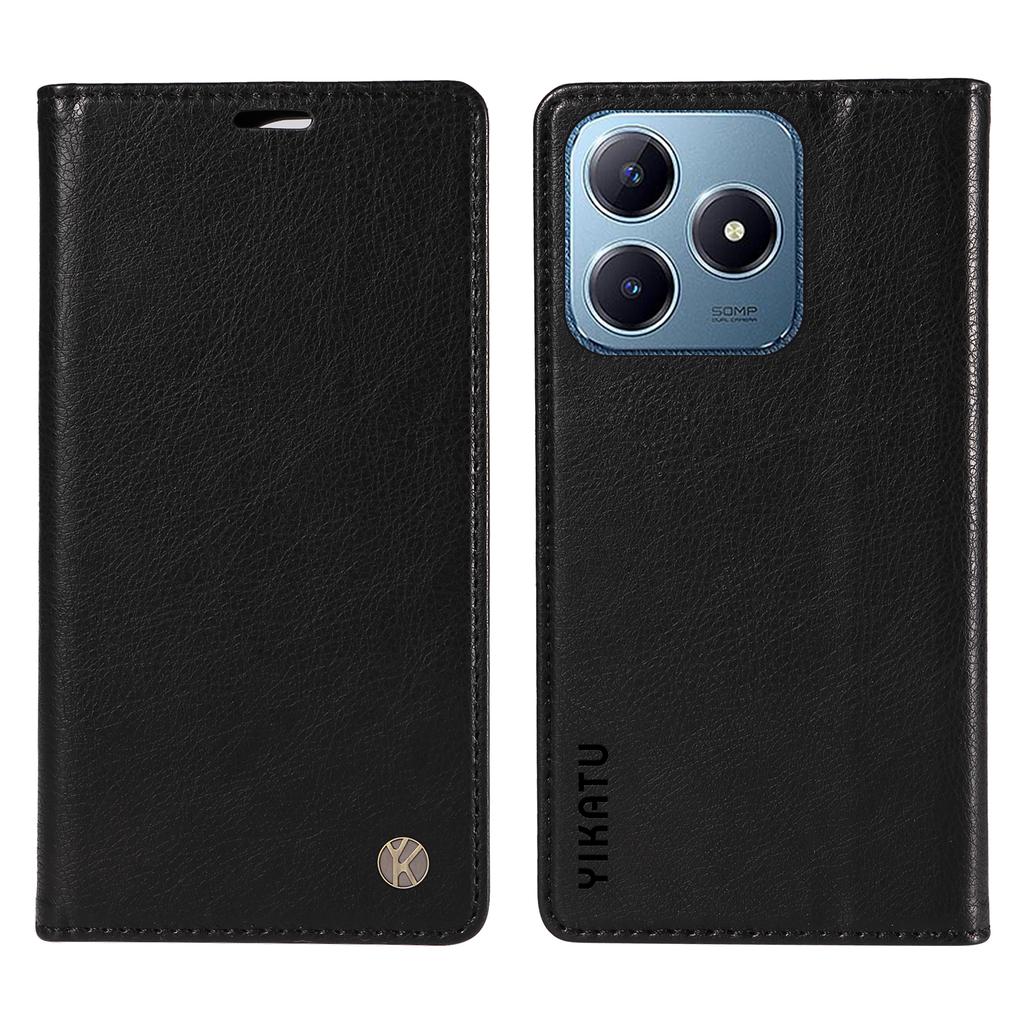 Für Realme Note 60x 4G/C63 4G/C61 4G Lederhülle Litschi-Textur Brieftasche Handyhülle