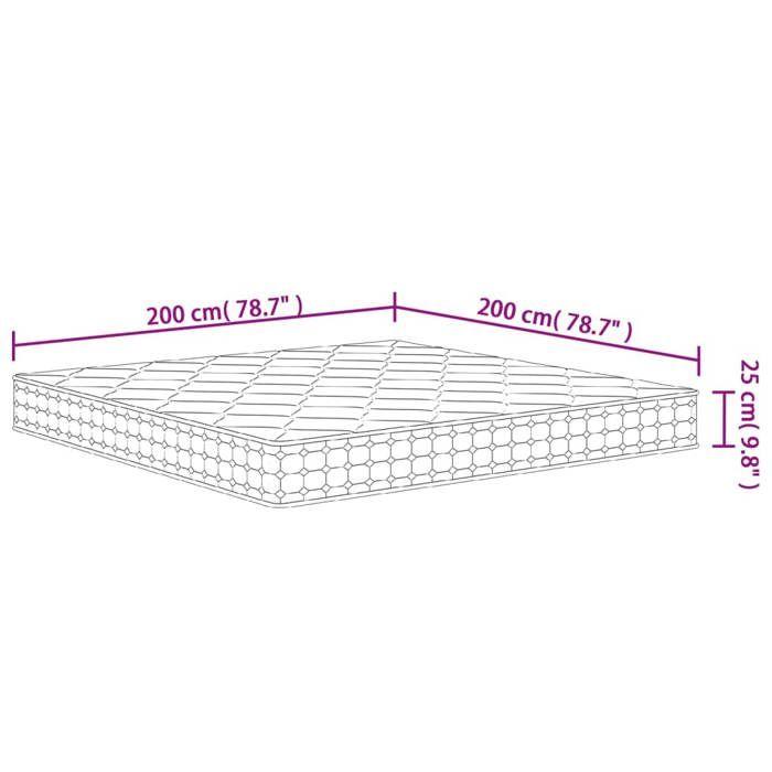 VidaXL Pocket Spring Mattress Medium Firmness 200x200 Cm 3206421