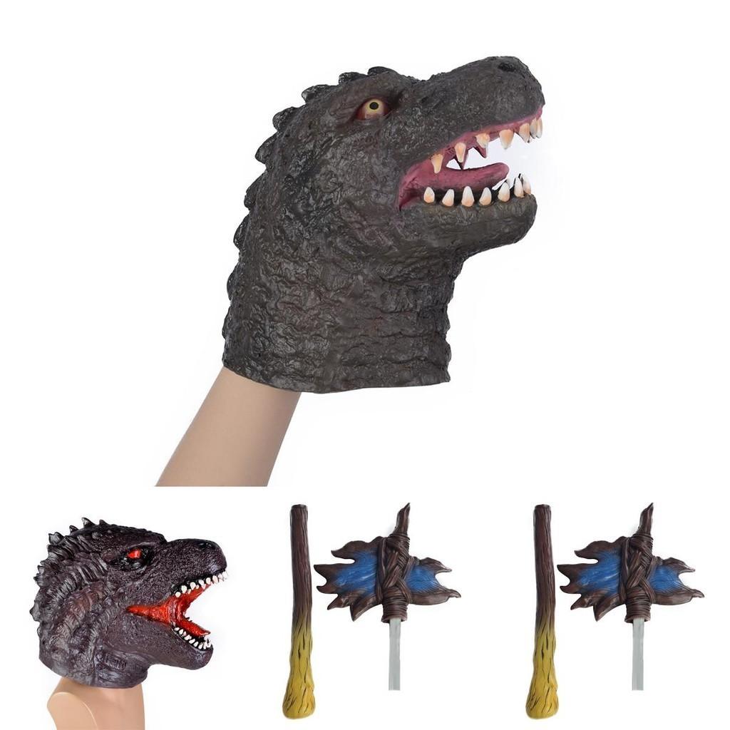 Godzilla mot King Kong Latexmask Handdocka Barn Rolig Pedagogisk Gosedjursleksak