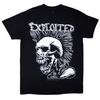 Men's Exploited Mohican Skull T-shirt Large Black