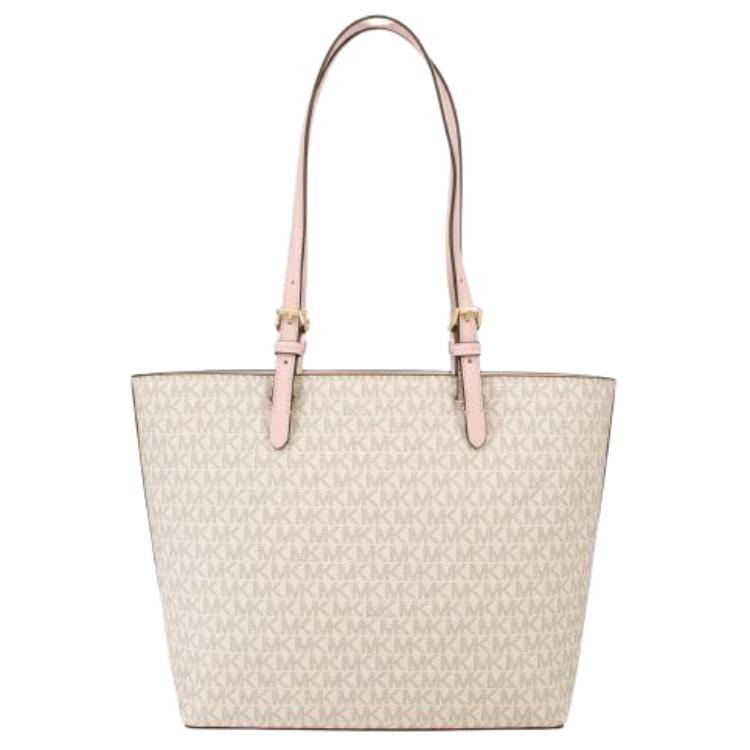 Michael Kors Logo Print PVC Tote Bag Women Tote Bags Light-Pink 35F3GTVT3B-PWDBLSHMLT