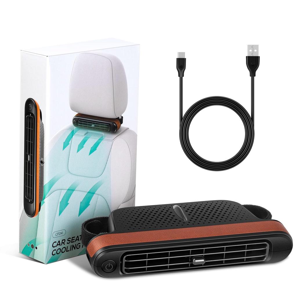 kwak's Car Fan, Summer Protection Car Fan, Powerful, Rear Seat, USB Powered, Seat Back,