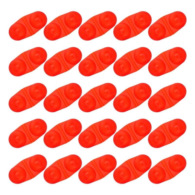 25lots Fishing Double Rattles Beads High Sensitivity Durability Fishing Gear Quickly Mount Tool for Dark Conditions
