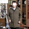Down Jacket Men's Winter Thickened Medium and Long Dad Loose Large Size Hooded Big Fur Collar Jacket