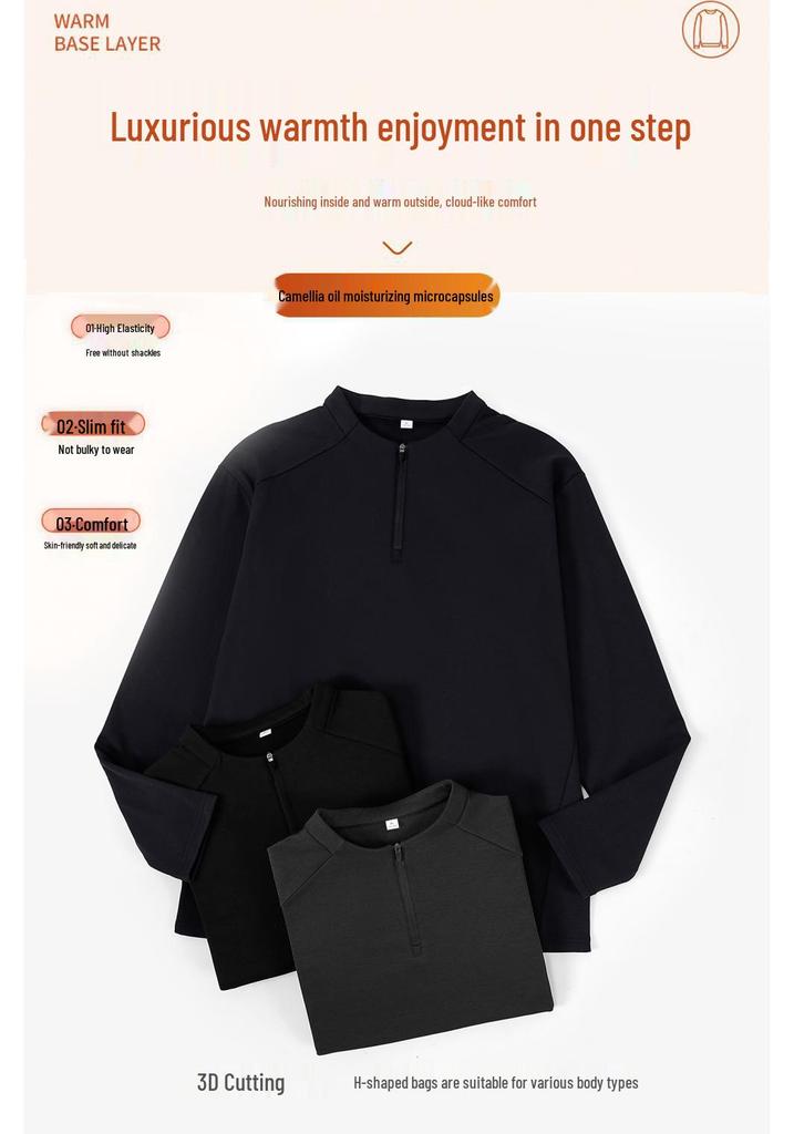 Women's Half-Zip Fleece Pullover - Warm, Long-Sleeved Sports Sweatshirt with Stand-Up Collar