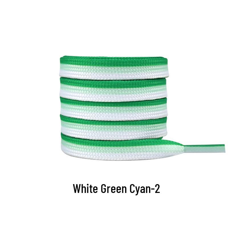 Three-Color Patchwork Macaron Shoelaces for Canvas, White Shoes - AJ1, AF1, Dunk