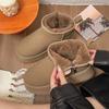 Fashion 2024 Ladies Ankle Cotton Brand Women's Shoes Australian Boots Winter Footwear Round Toe Flat Heel Boots-Women Fashion Snow Low