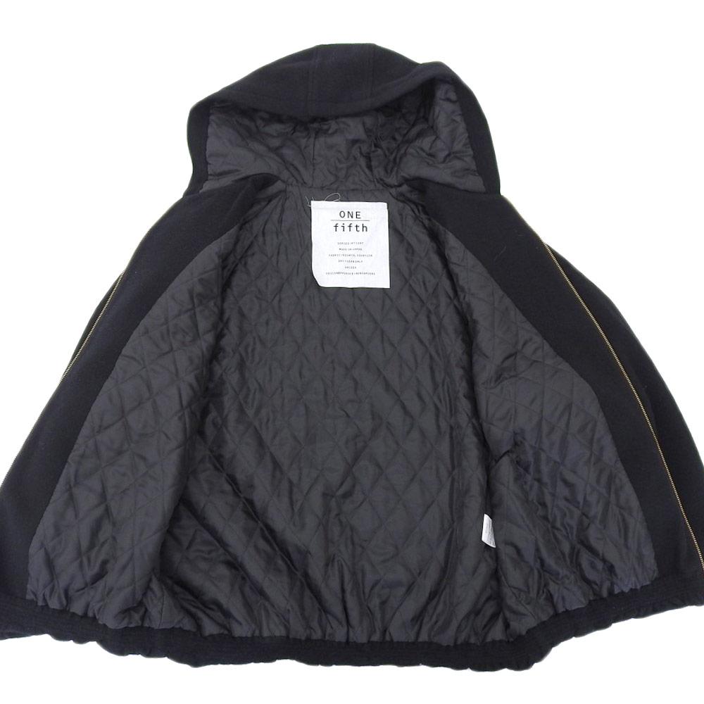 NONSAPIENS Good condition NONSAPIENS wool blend ROLL [OFC-29] hoodie jacket zip-up men's black size 3 Jacket 36 blackUsed