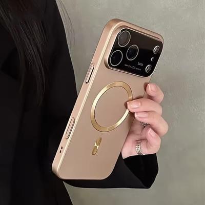 Für Magsafe Magnetische Hülle mit großem Fenster für iPhone 17 16 15 14 Pro Max Air Kabelloses Laden Schlank Matt Ultradünne PC Panzerabdeckung