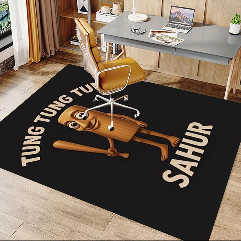 Tung Tung Sahur Adventure Carpet For Playroom Bedroom Living Room Sofa Home Decorkids Game Area Rug Nonslip Floor Mat