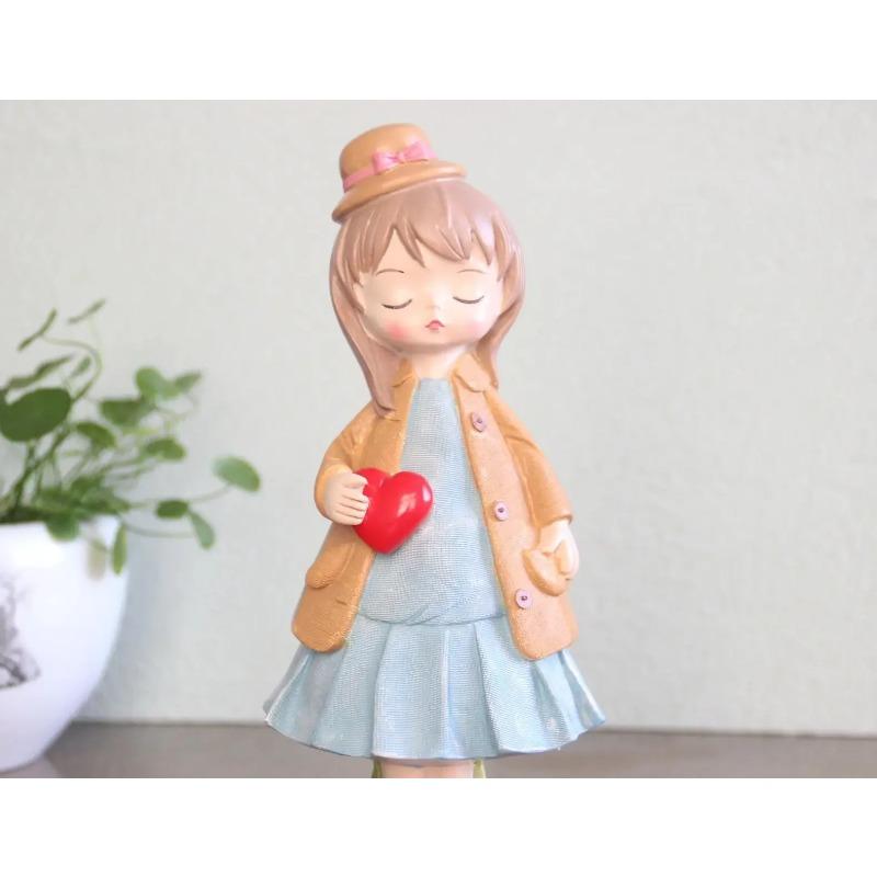 Resin Girl Home Decoration Birthday Housewarming New Wedding Room Decoration Angel Statue Desktop Office Decoration