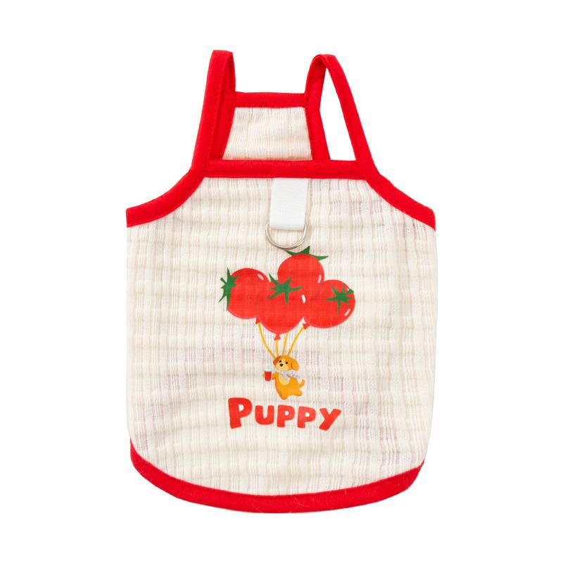 Multicolor Pastel Mesh Dog Vest Sleeveless Pet Shirt with Front D Ring Breathable Puppy Clothes