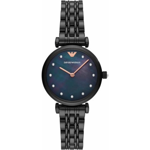 Emporio Armani Women's Watch AR11268, Officially Imported, Black
