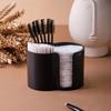 Cotton Pad and Swab Holder, Small Plastic Cotton Swabs Dispenser, Bathroom Accessories Storage Box Organizer for Cotton Swa