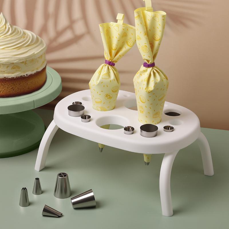 

Складная подставка для кондитерского мешка Инструменты для украшения торта Держатель для мешка для глазури Кондитерский мешок для крема Органайзер для хранения кухонные аксессуары