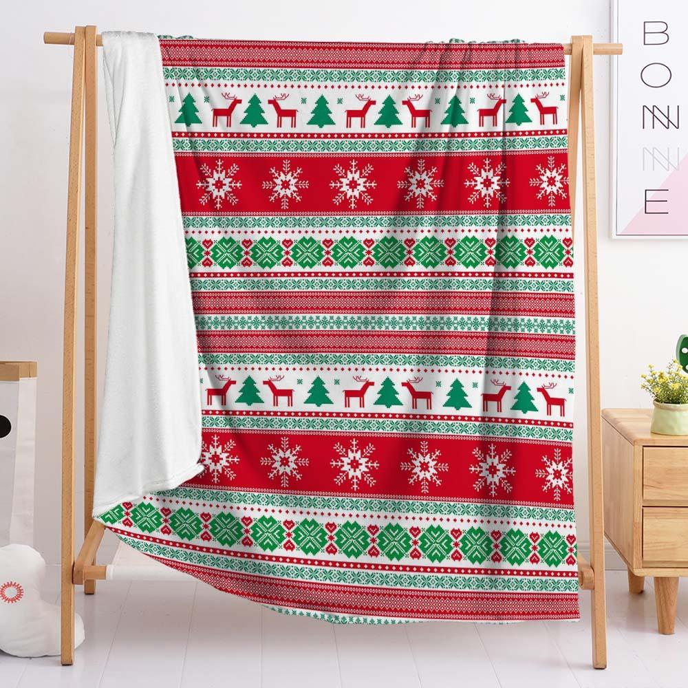 Digital Print Flannel Blanket Wish Christmas Blanket Flannel Blanket