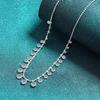 Yin Baichuan S925 Sterling Silver Moissanite Necklace - High-End Luxury European & American Style.