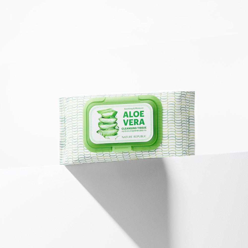 

[Nature Republic] [1+1] Soothing & Moisture Aloe Vera Cleansing Tissue, 160 sheets in total
