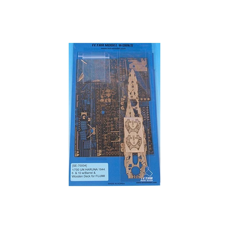 

Tetra Model Works 1/700 Japanese battleship Haruna Photo-etched parts for 1944 Metal gun barrel, wooden deck included
