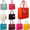 Chic And Stylish Candy Color Pu Leather Tote For Women With Floral Design