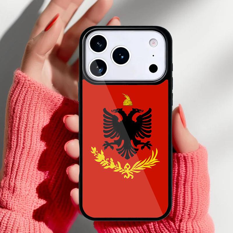 Albania Flag Phone Case for iPhone 17 16 15 14 13 Pro Max Back Cover for 12 11 Pro Coque