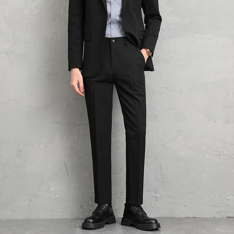 Light Business Summer Men's Casual Trousers Korean Version of Small Straight Business Men's Nine-point Light Luxury Trousers Men's